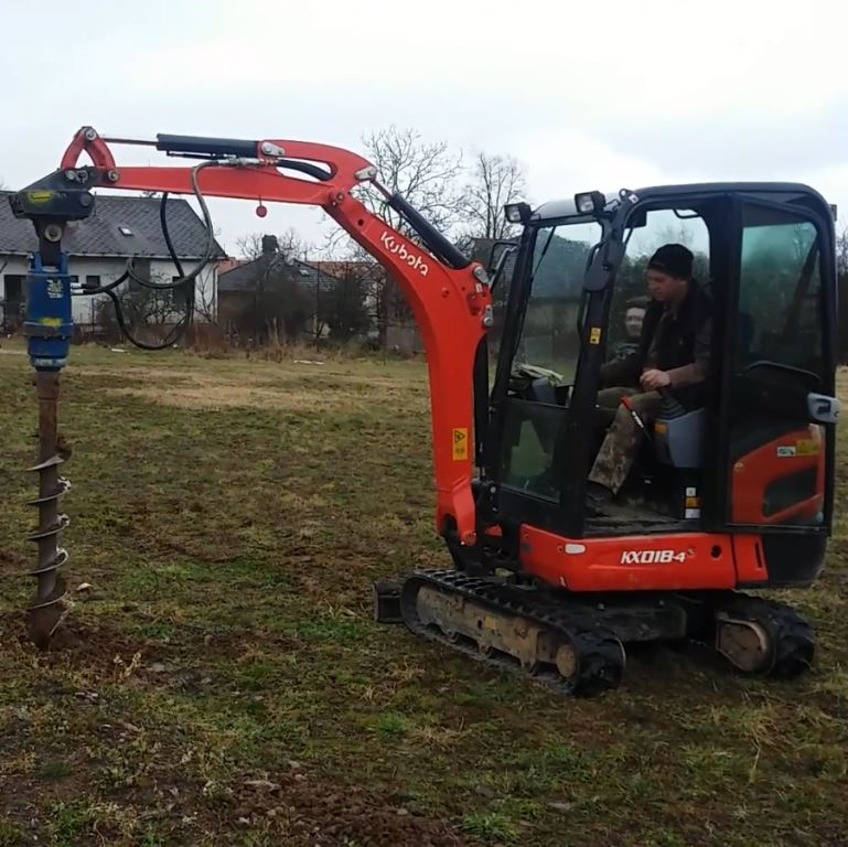 гидробур на мини экскаватор Kubota KX019-4 (Кубота)