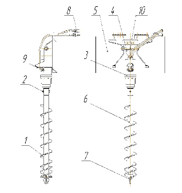 гидробур, ямобур для мини-погрузчика