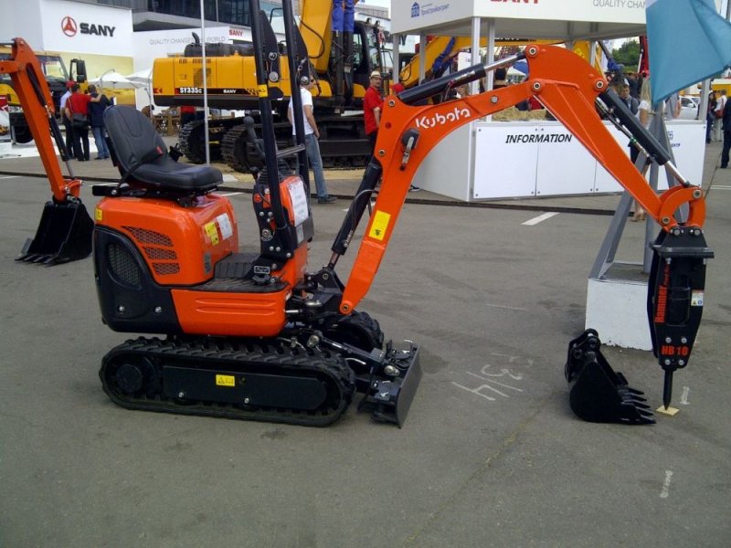 гидромолот на мини экскаватор Kubota K008-3 (Кубота)