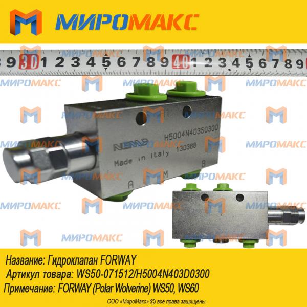 WS50-071512/H5004N403D0300, Гидроклапан Forway